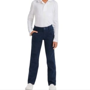Cat & Jack Little Girl Straight Mid Rise Flat Pants Size 12 Fighter Pilot Blue